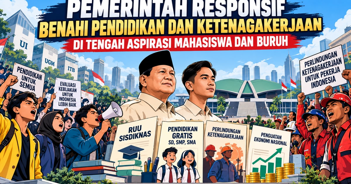 Dua Tahun Prabowo-Gibran Pemerintah Perkuat Pendidikan dan Perlindungan Pekerja di Tengah Aspirasi Publik