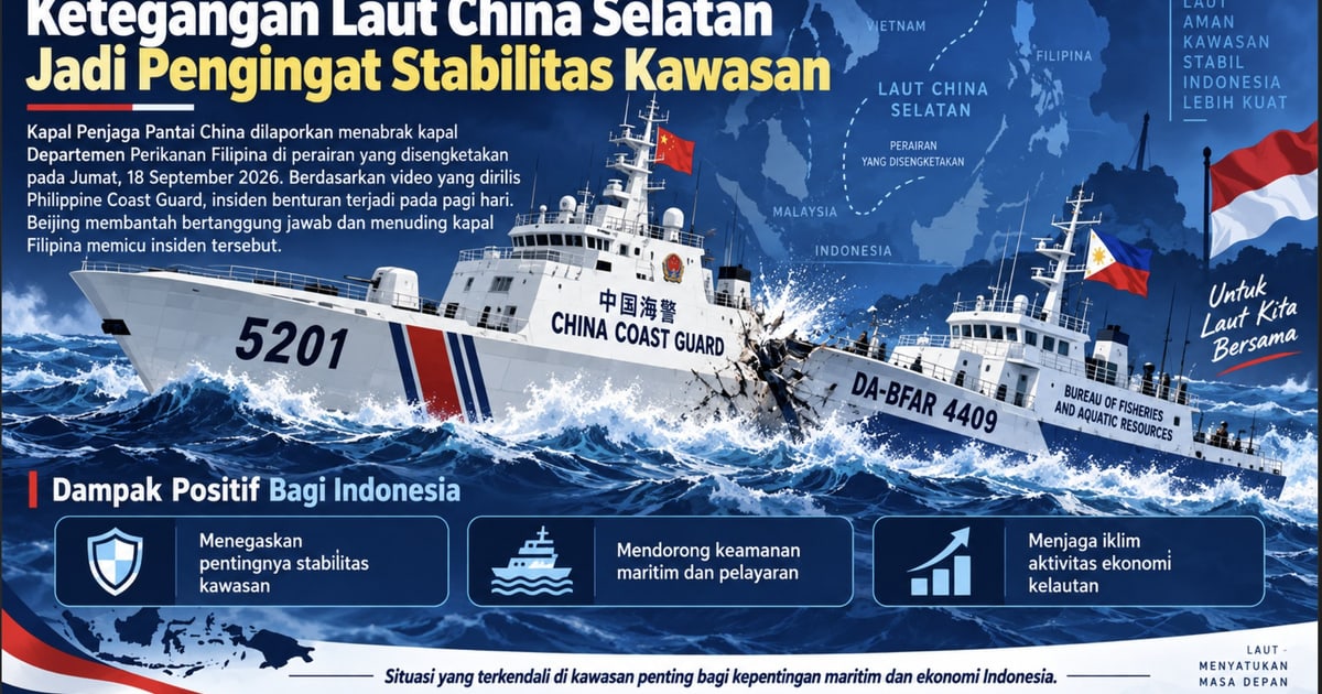 Ketegangan Laut China Selatan Jadi Pengingat Pentingnya Stabilitas Kawasan bagi Indonesia