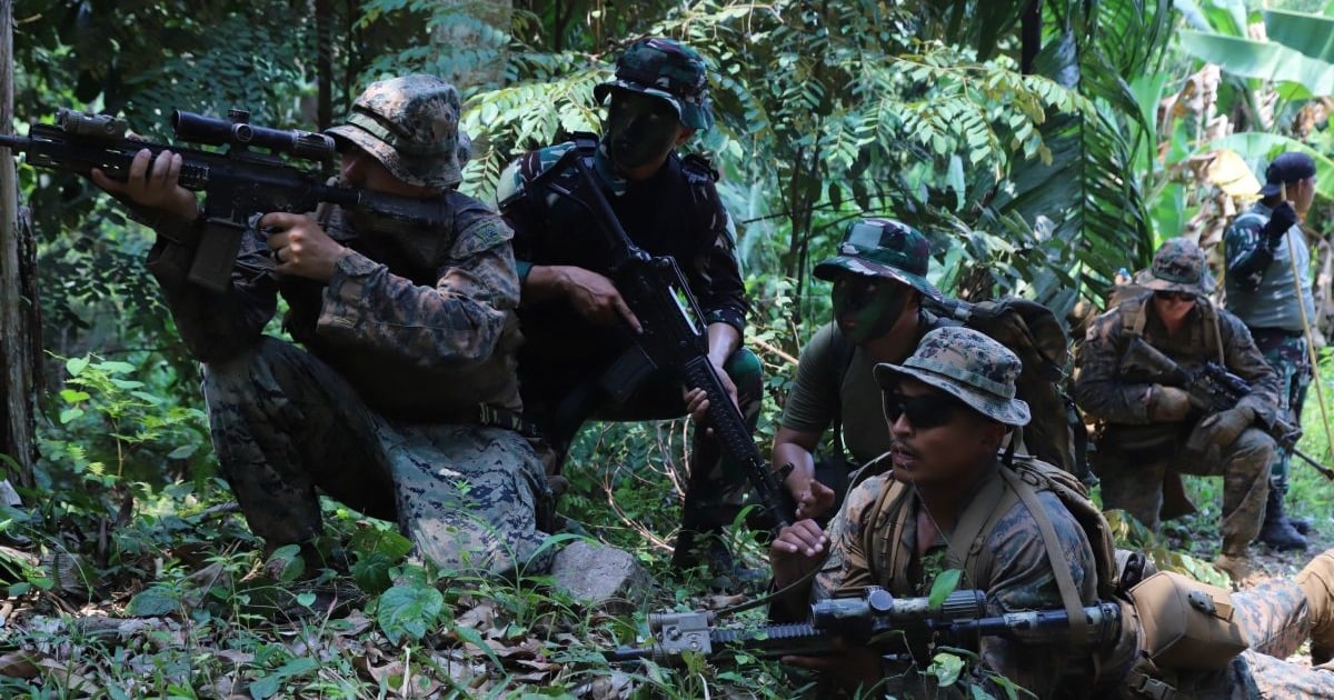 Korps Marinir Lintas Negara Asah Kemampuan Tempur di Darat Lewat SGS