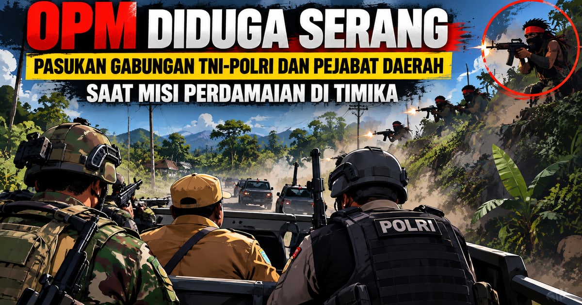 Pasukan Gabungan TNI-Polri Dilaporkan Diserang Saat Misi Perdamaian di Timika