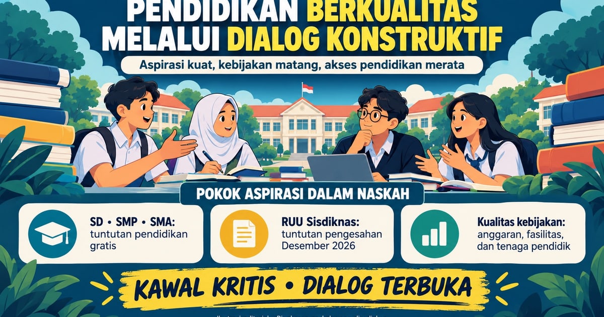 PENDIDIKAN BERKUALITAS MELALUI DIALOG DAN ASPIRASI YANG KONSTRUKTIF